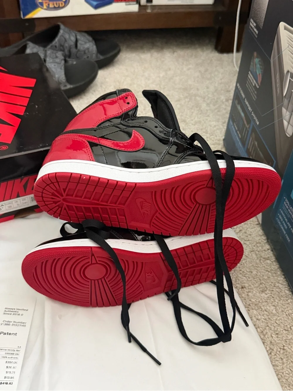 Jordan shoe box — Black and Red branding